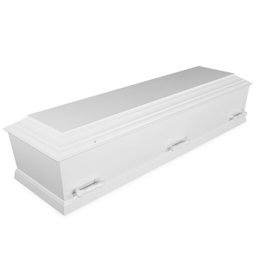 smuk hvid kiste med smuk form